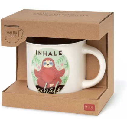 Κούπα λευκή inhale exhale 350ml